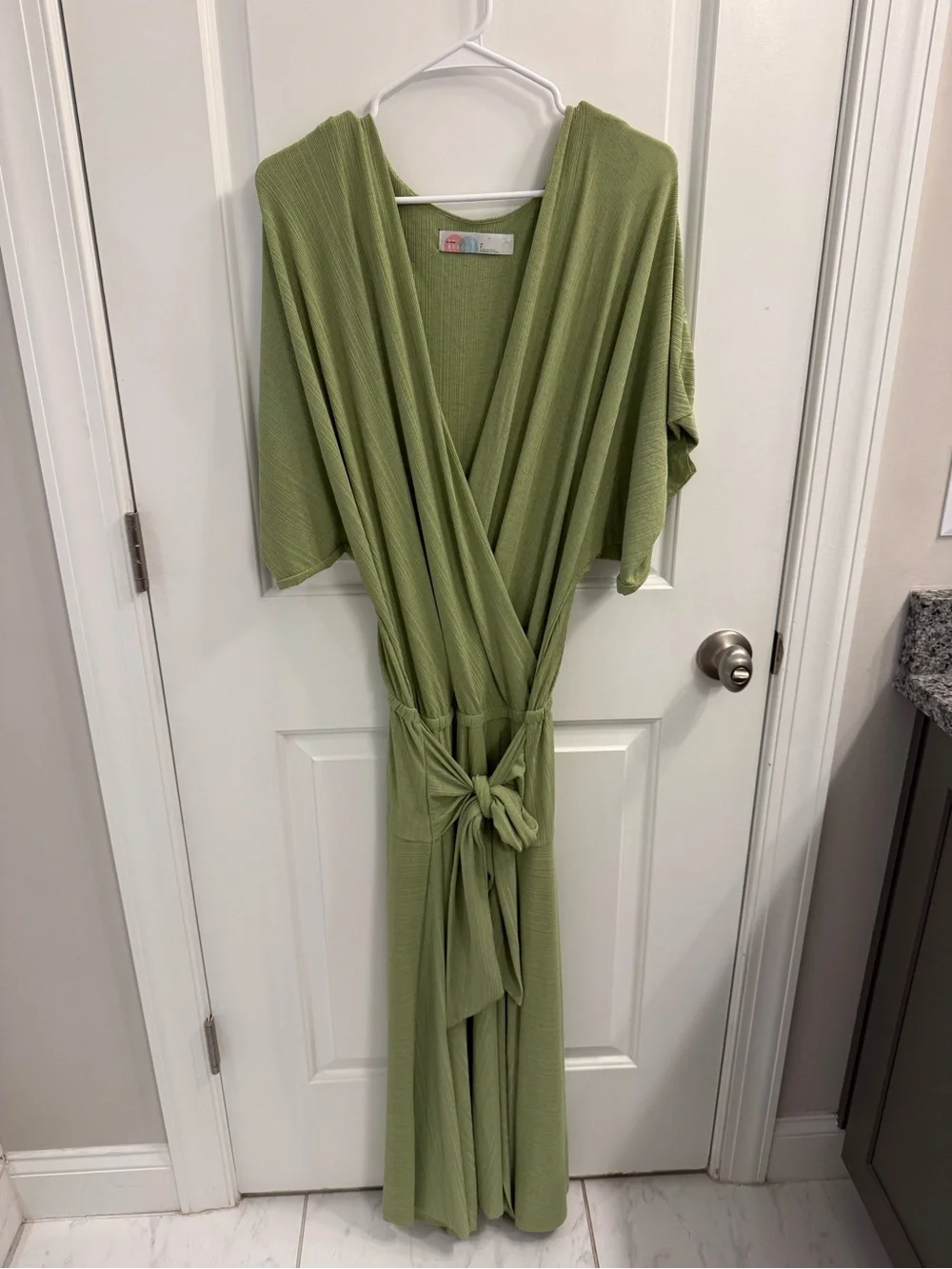 Free People Beach Kauai Midi Wrap Dress ONLY Green Size Small